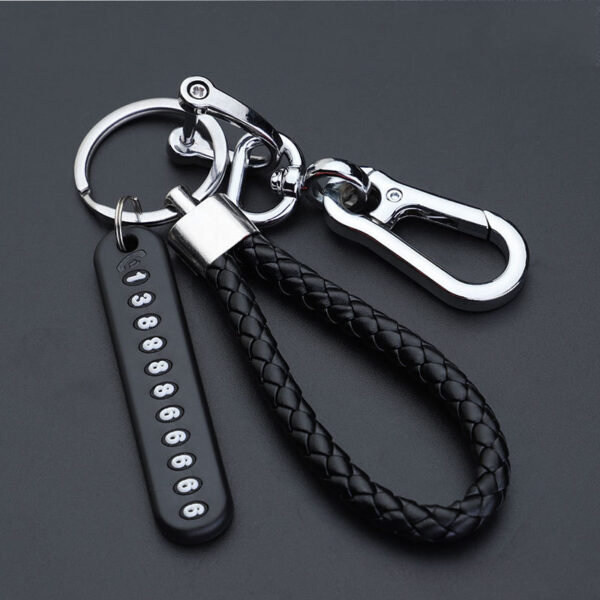 Key ring with phone number