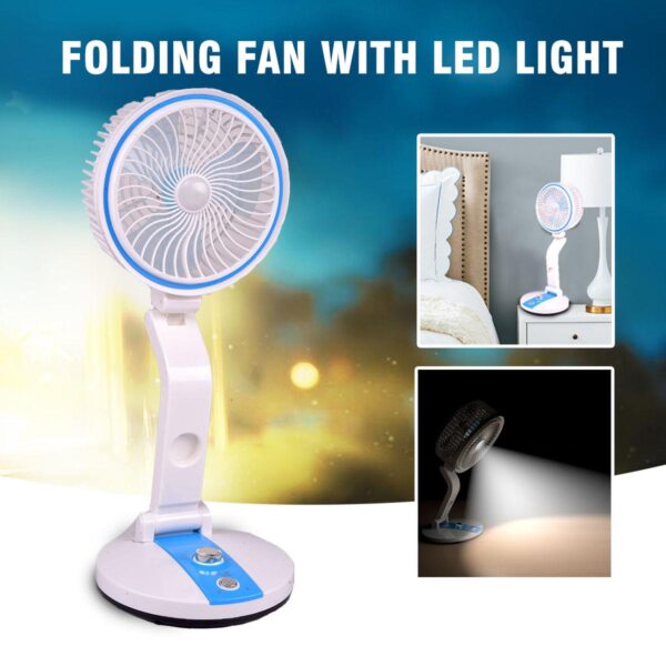 L R Rechargeable Folding Fan With LED Light