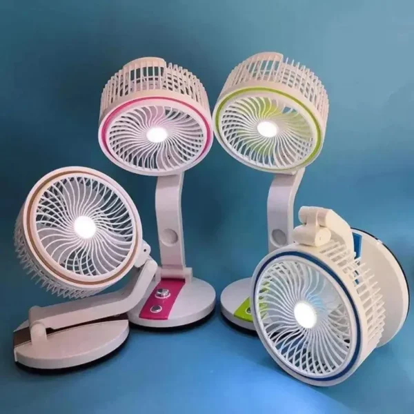 L R Rechargeable Folding Fan With LED Light