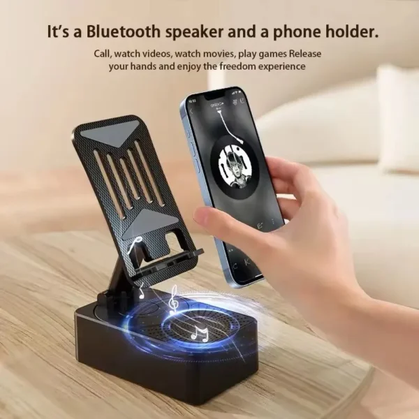 3 in 1 Bluetooth Speaker Phone Stand with Power Bank