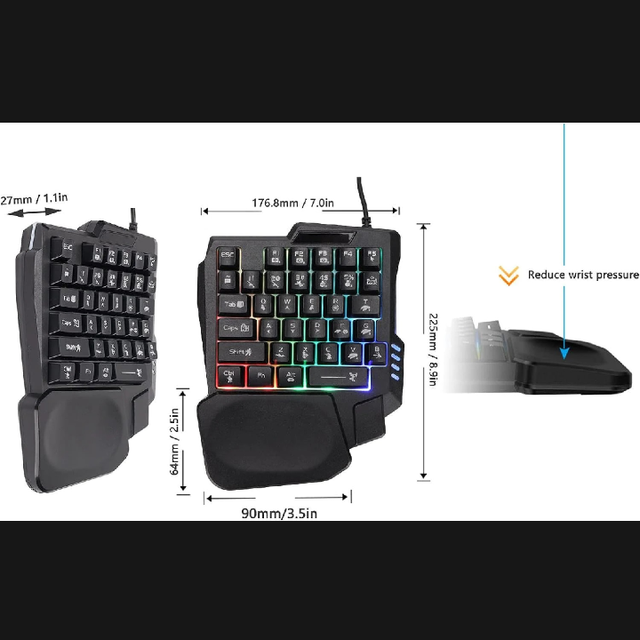 5 in 1 Gaming Keyboard and Mouse Combo-MK500