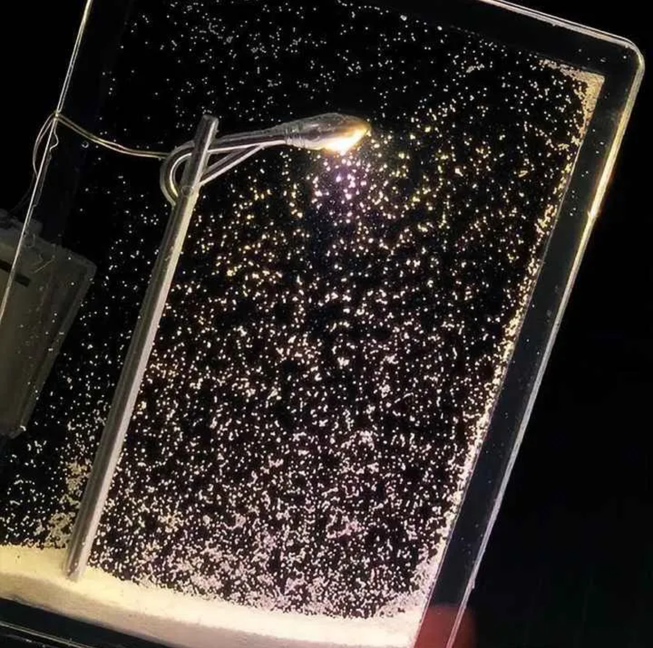 Christmas Gift Handmade DIY Snow Scenery Night Light Romantic Snowflake Lamp DIY Material Desktop Decor Snowy Night Street Lamp